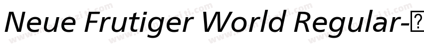 Neue Frutiger World Regular字体转换